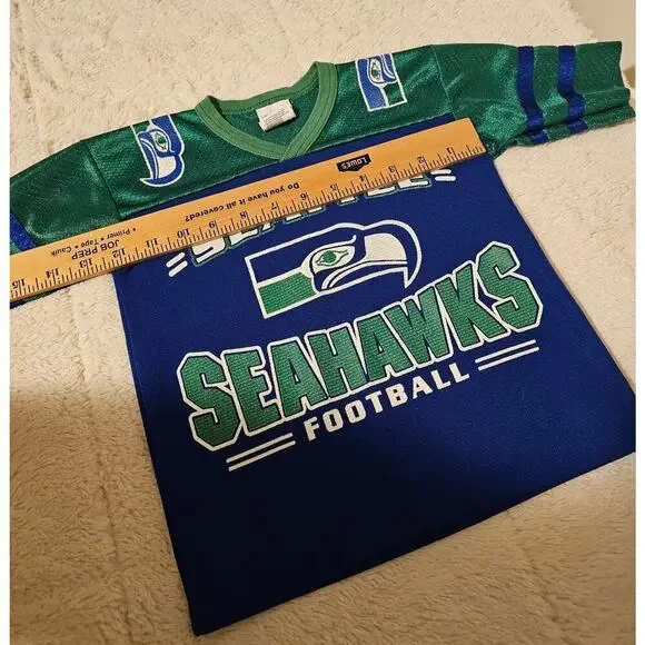 Vintage Seattle Seahawks Football 3T, kids jersey. Single stitch. USA Made. Rare